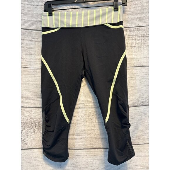 Lululemon Pace Crop Deauville Stripe Clear Mint - Picture 1 of 3